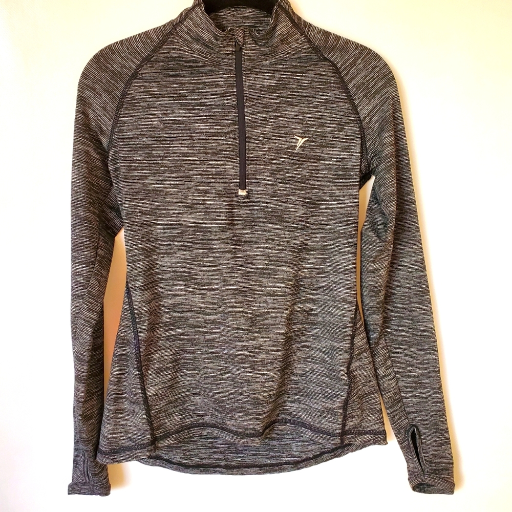 Old Navy Semi Fitted Semi Adjusted Warm Up Top 1/4 Zip Women's Size XS Gray